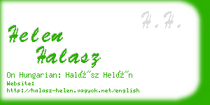 helen halasz business card